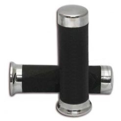 Paar Griffe Chopper PVC Chromkappen (25/27mm)