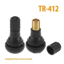 Ventil gerade/schwarz für Tubelessfelge (TR413) - Länge XXmm