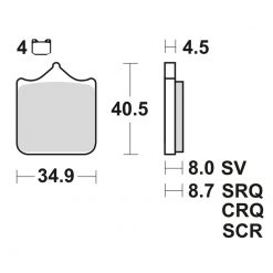 Bremsbelag Lucas MCB829SCR Sinter-Carbon