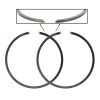 Kolbenringset 40x1.5mm für Zylinderkit 018440 (alte Version mit L-Ring)