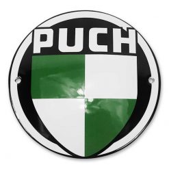 Emailleschild Puch Logo Ø10cm