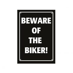 Parkschild BEWARE OF THE BIKER (Grösse: 205x290mm)