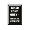 Parkschild BIKER ZONE ONLY (Grösse: 205x290mm)