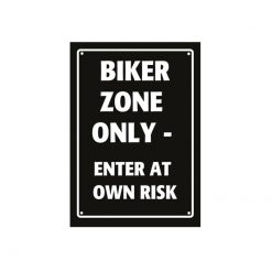 Parkschild BIKER ZONE ONLY (Grösse: 205x290mm)