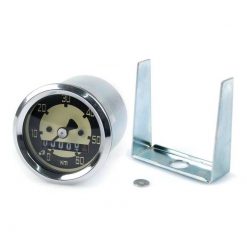 Tacho 60 km/h, Ø 48mm universal, VDO-Anschluss, schwarze Nadel