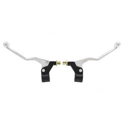 Bremshebelset Mofa schwarz/chrom Paar