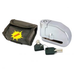 Bremsscheibenschloss 6.6mm mit Alarm, verchromt