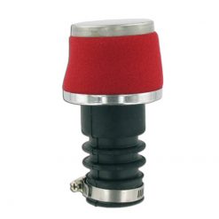 Powerfilter rot Puch/Sachs für Bing 12/15mm Vergaser (Anschluss 20mm) rot