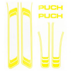 Aufklebersatz Rahmen Puch Maxi links/rechts gelb