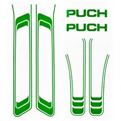 Aufklebersatz Rahmen Puch Maxi links/rechts grün