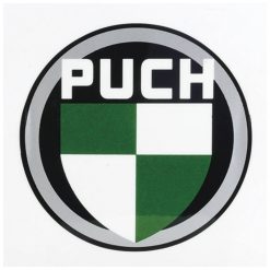 Aufkleber Puch rund Ø 55mm grün/weiss/silber (1 Stück)