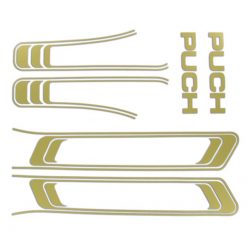 Aufklebersatz Rahmen Puch Maxi gold