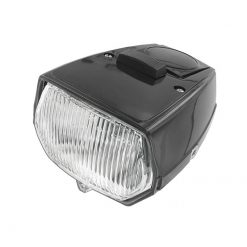 Scheinwerfer/Lampe eckig, schwarz,Schalter m. LED Glühlampe Puch