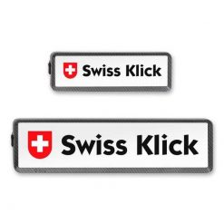 Kennzeichenrahmen SWISS KLICK Langformat Carbon-Look
