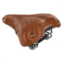 Sattel universal BASSANO CAFE RACER Leder Handcrafted cognac