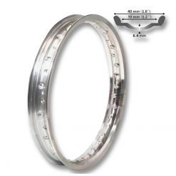 Felge 17x1.2 Zoll (45.5mm) 36 Loch à 5.4mm, verchromt