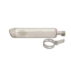 Schalldämpfer Alu Cross chrom 70x270 (Anschluss 22mm)