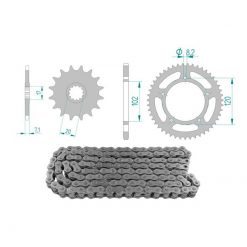 Kettenkit 13 x 47 / 420 ohne O-Ring (K1359) Stahl