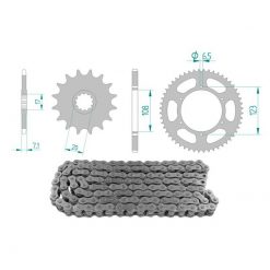 Kettenkit Peugeot XR6/Derbi DRD Limited >2007 13x52 420