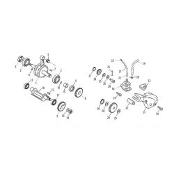 Mutter M12x1mm Ausgleichswelle Minarelli AM6 (Nr. 14)
