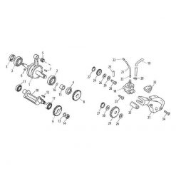 Schraube Abdeckung Oelpumpe Minarelli AM6 (Nr. 34)