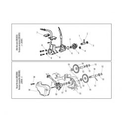 Welle für Zwischenrad Oelpumpe Derbi D50B0 2006 -> (Nr. 15)