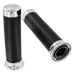 Paar Griffe Piaggio Vespa PX FD Ø24mm schwarz/chrom