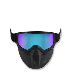 Crossbrille/Facemask NOEND schwarz matt, Visier iridium