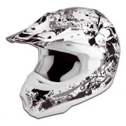 Helm Cross poly dead head weiss/schwarz Grösse XXL NETTOPREIS