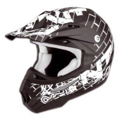 Helm Cross poly street schwarz/weiss Grösse S