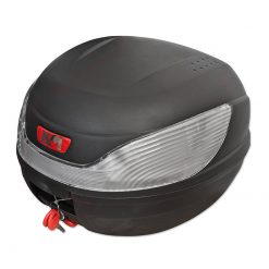 Top Case KXM WR 32 Liter schwarz/silber, inkl. Halterung