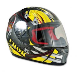 Helm Chok Sniper gelb mit Sonnenvisier (Grösse S)