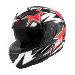 Helm Integral Noend rot-schwarz mit Sonnen-Innenvisier M