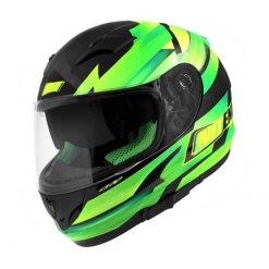 Helm Integral Noend Race racing green mit Sonnen-Innenvisier M
