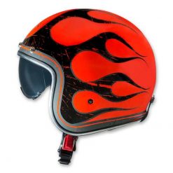 Jet Helm Retro LE MANS II SV Flaming Glanz orange (Grösse M)