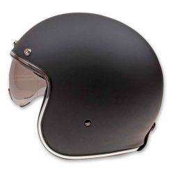 Jet Helm Retro LE MANS II SV Mat schwarz(Grösse S)