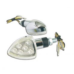 Blinkerset TNT Delta LED chrom/weiss CE NETTOPREIS