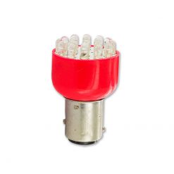 Rücklichtglühlampe rot LED (18 Leds) 12V BAY15d