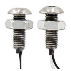 Kennzeichenbeleuchtung LED 2x M8 Schrauben chrom