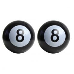Ventildeckel 8 Ball schwarz (2 Stück)