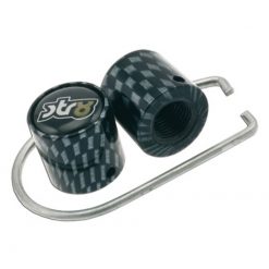 Ventildeckel str8 mit Diebstahlsicherung carbon (2 Stück)