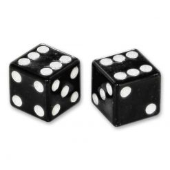Ventildeckel Würfel schwarz/weiss 2 Stk.