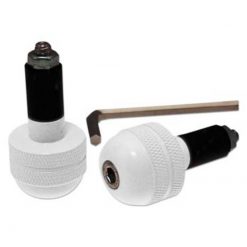 Lenkerendzapfen Alu weiss gerillt (Paar)