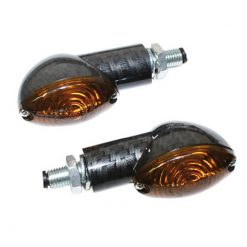 Blinker SHIN YO CATEYE kurz, carbon-look/orange E-Hom