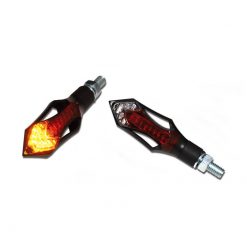 Blinker LED SHIN YO HATCH schwarz/rot-transp. Rücklicht E-Hom