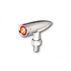 Rücklicht LED HIGHSIDER MONO BULLET LONG chrom/transp. E-Hom