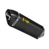 Auspuff EXAN X-Black Oval in inox-schwarz zu Aprilia (CH-Hom)