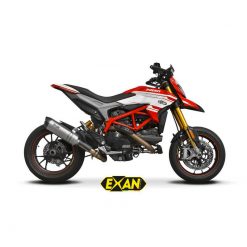 Auspuff EXAN Oval Carbon Cap in titan zu Ducati (CH-Hom)
