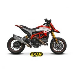 Auspuff EXAN X-Black Oval in inox zu Ducati (CH-Hom)