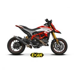 Auspuff EXAN X-GP in inox-schwarz zu Ducati (CH-Hom)